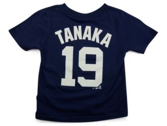 Masahiro Tanaka Mens Jersey T-Shirt Blue New York Yankees MLB Baseball  Number 19