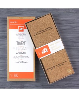 Bright Beam Goods - Snacks Mistaken Lyrics Coaster Set