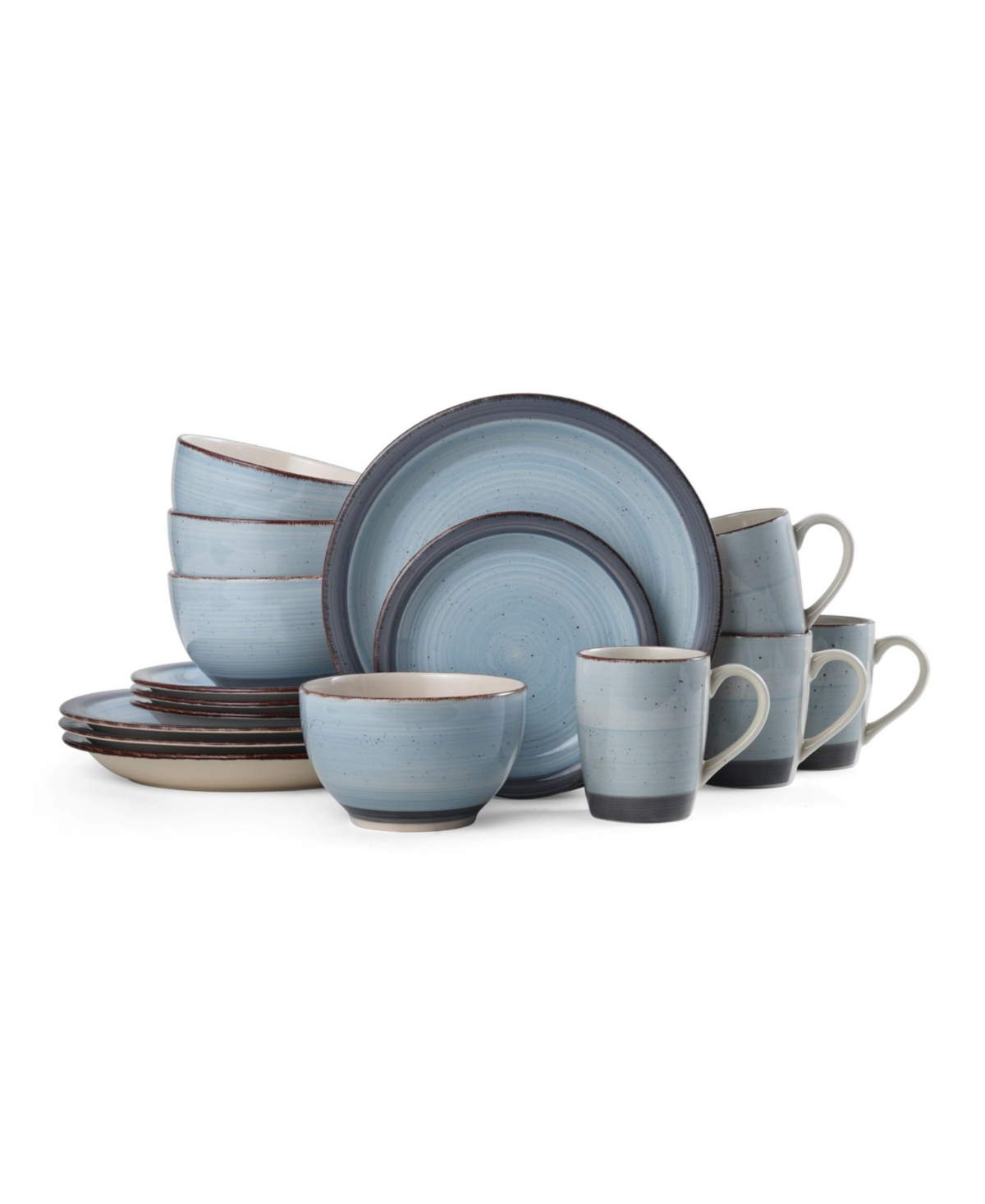 sadie blue 16 pc dinnerware set, service for 4 - Blue