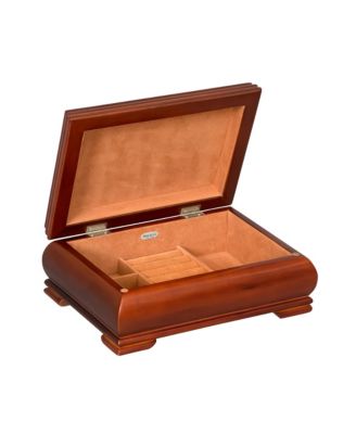 Mele Co. Carmen Wooden Jewelry Box in Walnut Finish