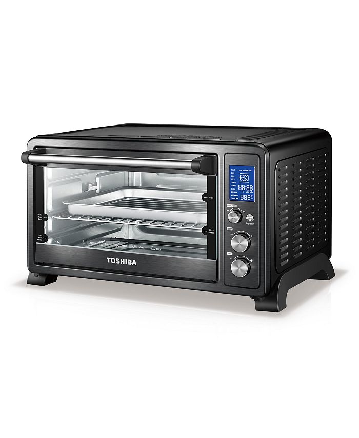 Toshiba AC25CEWCHBS Digital Convection Toaster Oven, Black Stainless