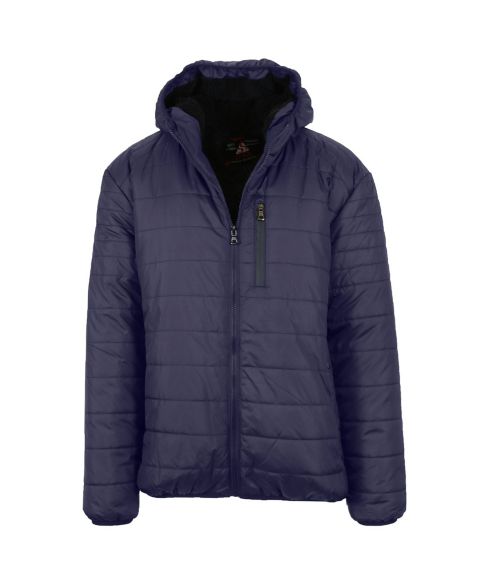 Мужская куртка Galaxy By Harvic Sherpa Lined Hooded Puffer, цвет: Тёмно-синий
