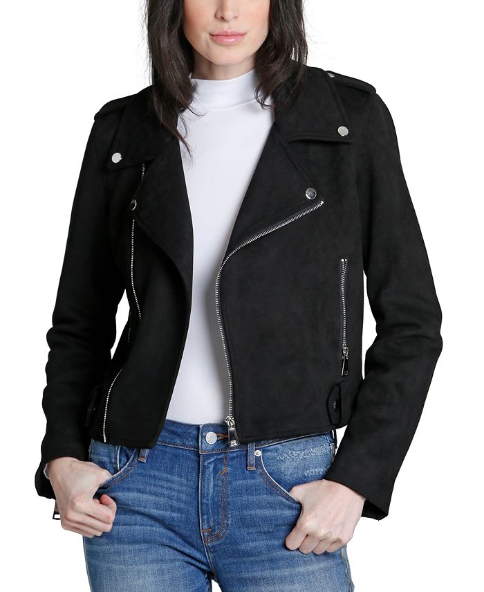 Vigoss Jeans Faux Suede Moto Jacket & Reviews Jackets
