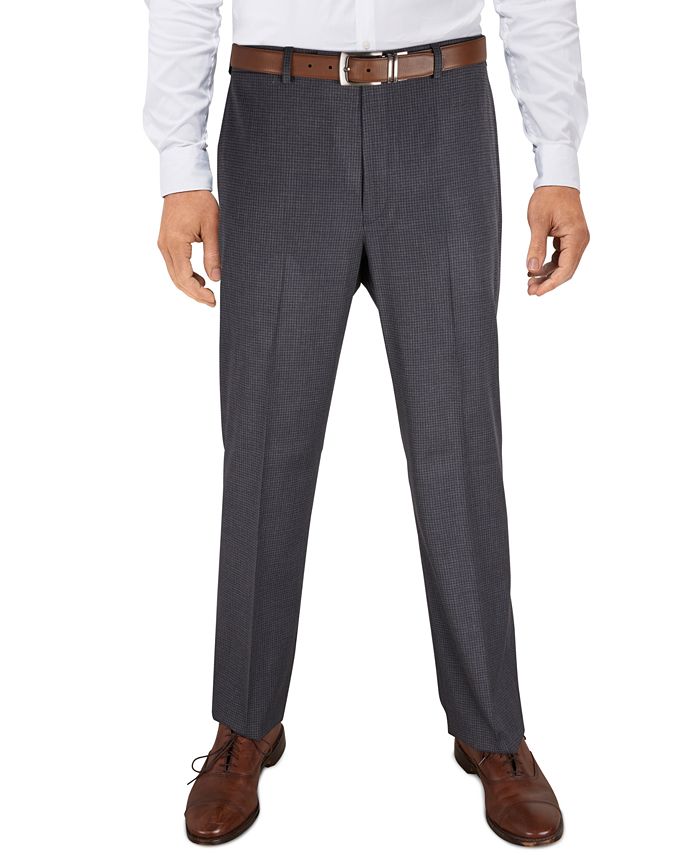 Ralph Lauren Men's Classic Fit UltraFlex Stretch Solid Dress Pants Gray Size 40X32