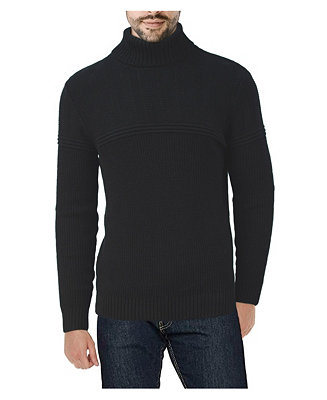 X-Ray Men's Ribbed Pattern Turtleneck Sweater & Reviews - Sweaters ...