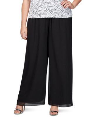 Alex Evenings - Plus Size Chiffon Pants