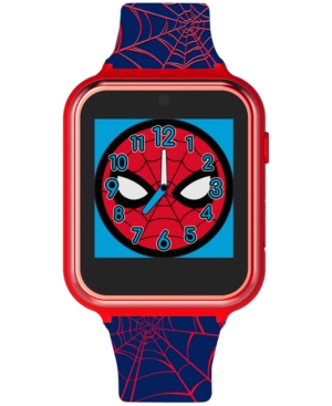 image of Accutime Kid-s Spiderman Black Silicone Strap Smart Watch 46x41mm