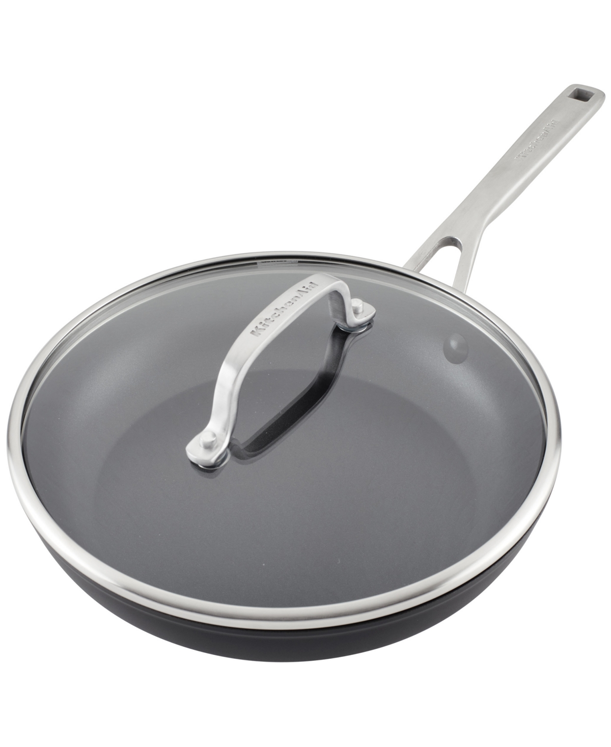KitchenAid Hard-Anodized Induction Frying Pan with Lid, 10