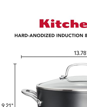 Kitchenaid 8 qt. Nonstick Hard-Anodized Aluminum Stockpot with Lid &  Reviews