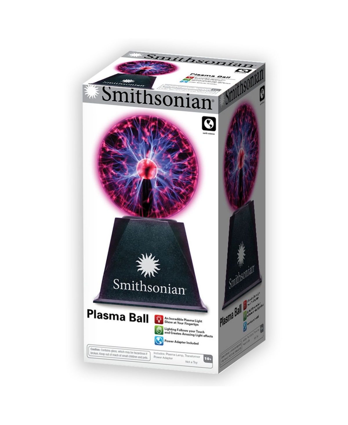 Nsi Smithsonian 5" Battery Operated Plasma Ball In Purple