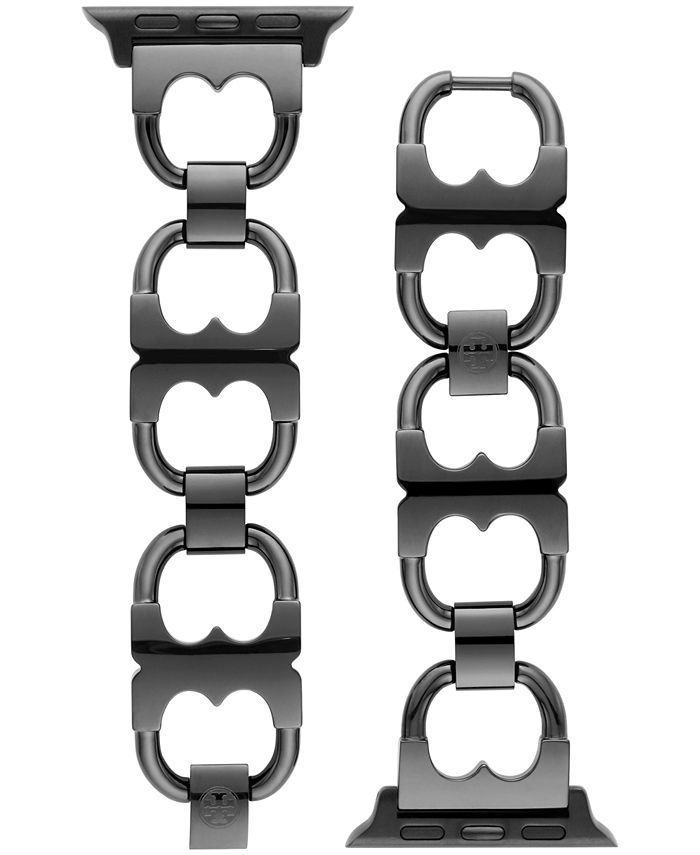 Tory Burch Black-Tone Stainless Steel Gemini Link Bracelet For