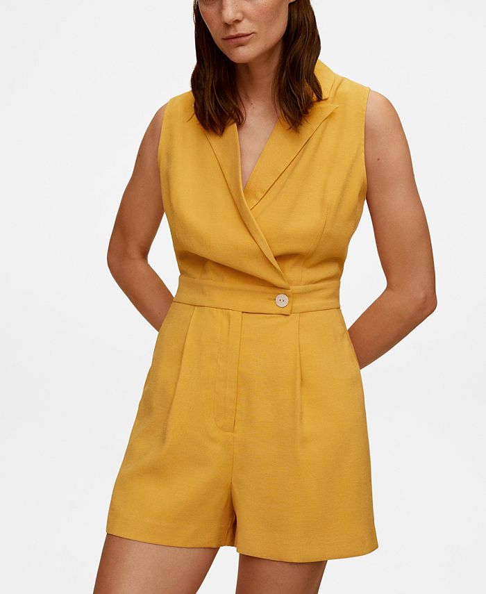 Mango wrap short jumpsuit store