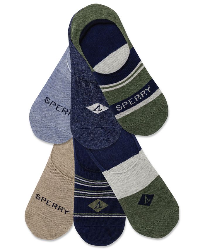 Sperry Men s 6 Pack Assorted Sock Liners Macy s
