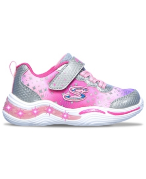 image of Skechers Toddler Girl-s S Lights Power Petals - Painted Daisy Stay-Put Closure Light-Up Training Sneakers from Finish Line