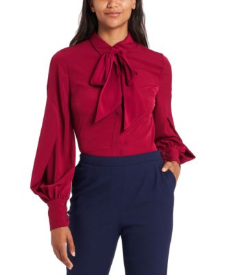 macys ladies red tops