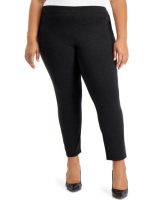 plus size slim leg trousers