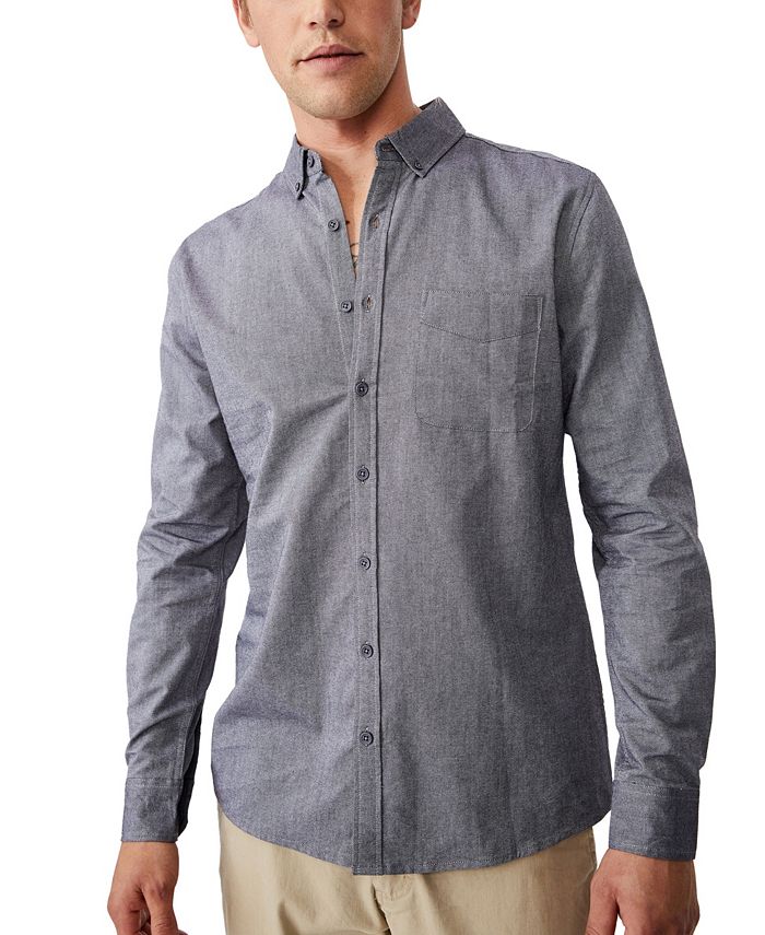 COTTON ON Men's Brunswick Long Sleeve Shirt - Macy's