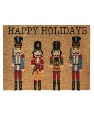 Elrene - Farmhouse Living Nutcracker Happy Holidays Coir Doormat