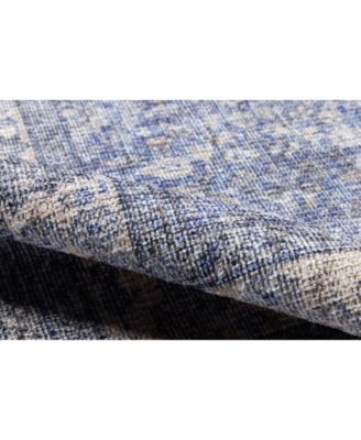 Helena HEL-4 Blue 2'6" x 10' Runner Rug