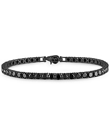 Black Spinel Tennis Bracelet (13 ct. t.w.) in Black Rhodium-Plated Sterling Silver, Created for Macy's