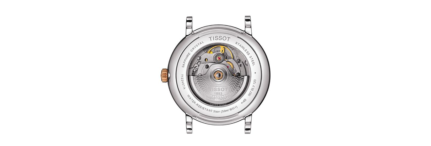 Мужские часы Tissot Swiss Automatic Carson Premium Powermatic 80 Two-Tone Stainless Steel Bracelet Watch 40mm — фото 4