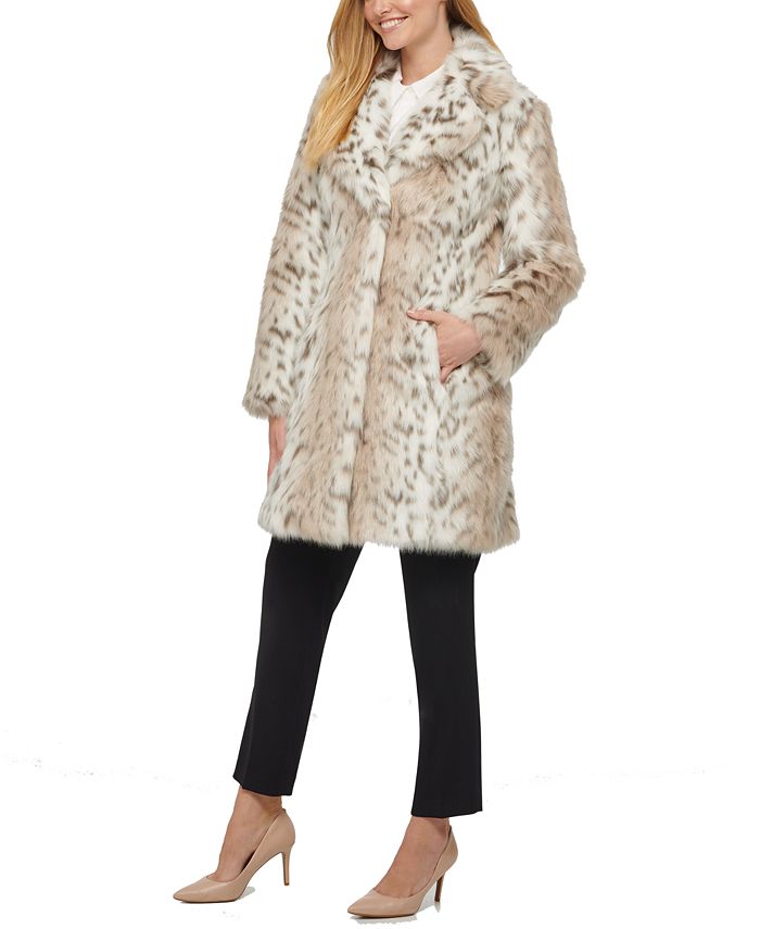 Karl lagerfeld snow leopard coat shop