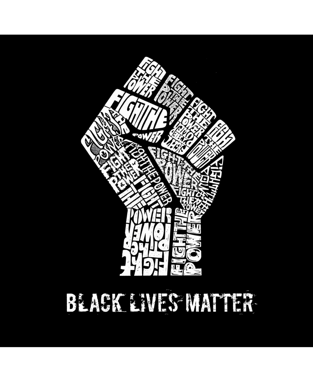 La Pop Art Men's Word Art Hooded Sweatshirt - Black Lives Matter