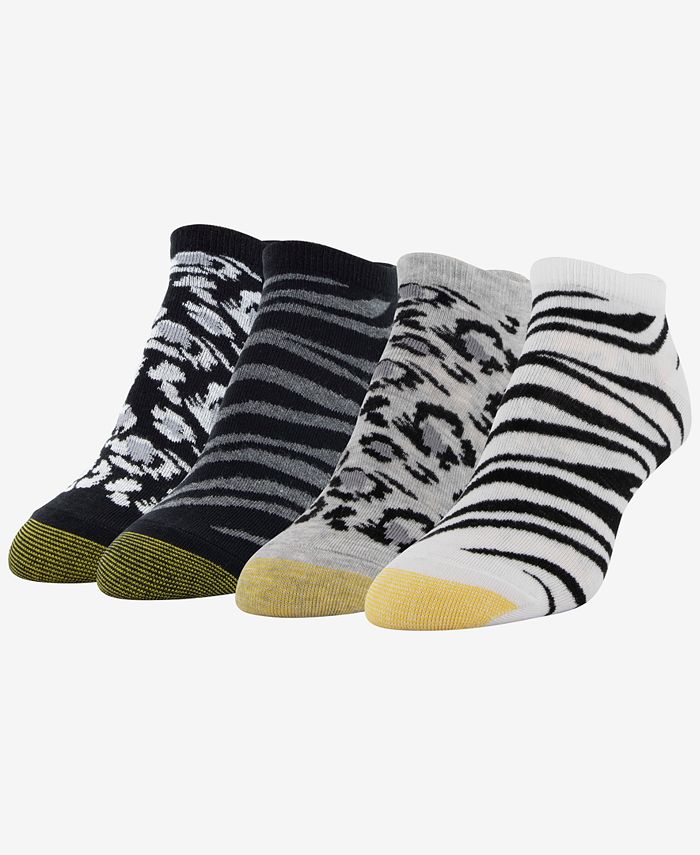 Gold Toe GOLDTOE® Women's Classic Animal Print 4pk NoShow Socks Macy's