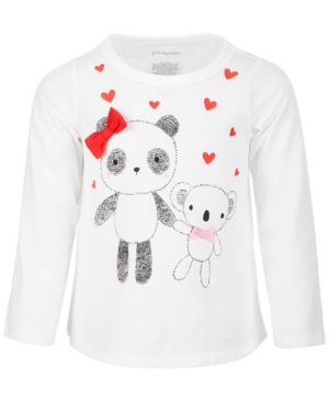 image of First Impressions Baby Girls Panda & Koala Cotton Top, Created for Macy-s