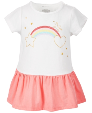 image of First Impressions Toddler Girls Rainbow Peplum Cotton Top, Created for Macy-s