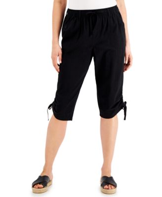 Karen Scott - Ruched Denim Skimmer Shorts