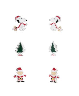 snoopy christmas earrings