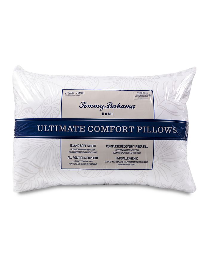 Tommy Bahama Home - Ultimate Comfort Set of Two Standard Down-Alternative Pillows
