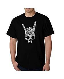 Men's Heavy Metal Genres Word Art T-Shirt