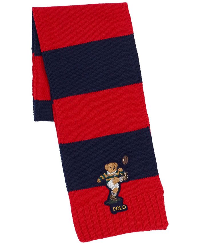 Polo Ralph Lauren Men's Holiday Bear Chalk Stripe Scarf Polos main image 1