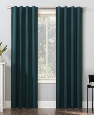 Sun Zero Cyrus 40" X 84" Thermal Blackout Curtain Panel In Teal