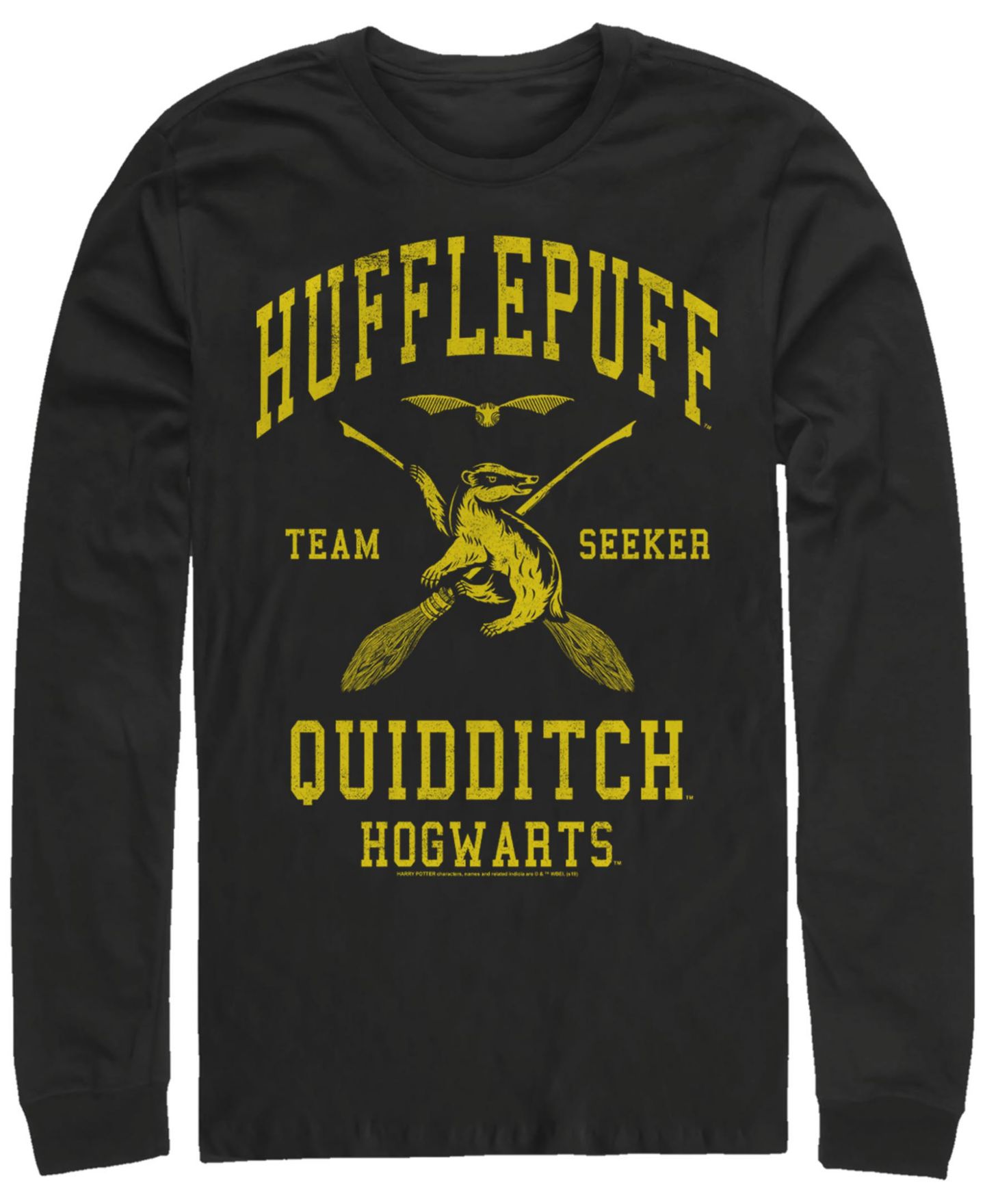 Мужская футболка Fifth Sun Deathly Hallows 2 HP Quidditch Seeker Long Sleeve Crew, цвет: Чёрный — фото 1