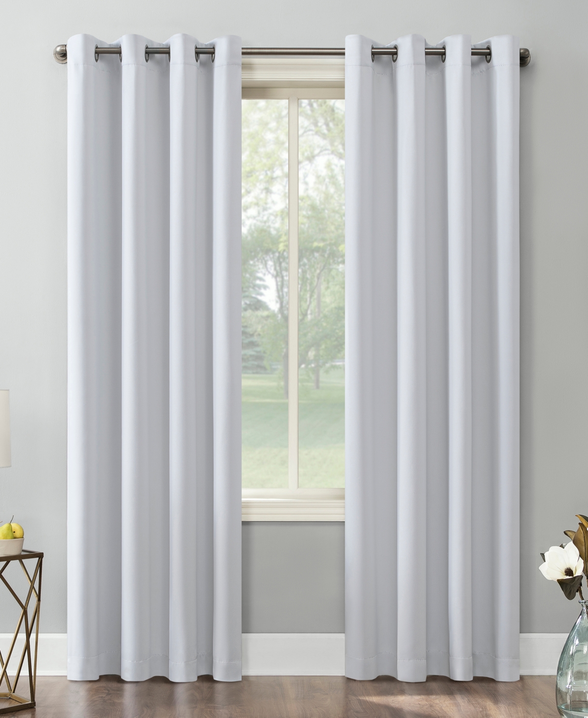 Sun Zero Saxon 54" X 95" Blackout Curtain Panel In Oyster White