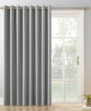 Sun Zero Preston 100" X 84" Grommet Top Blackout Patio Curtain Panel In Silver