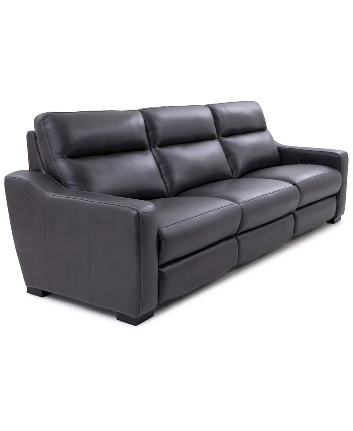Furniture Gabrine 3 Pc Leather Sofa, Macys Leather Sofa Power Recliner