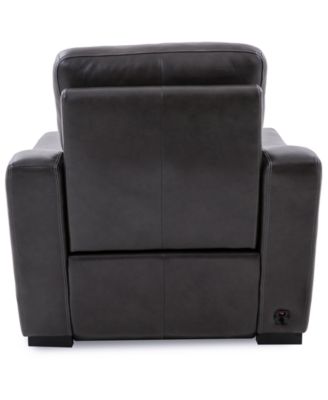 Gabrine Leather Power Recliner, Created for Macy's
