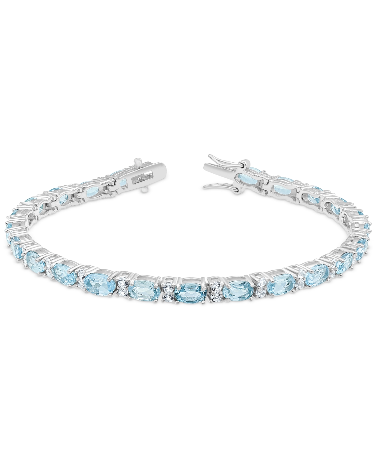 Citrine (10 ct. t.w.) & White Topaz (1-3/4 ct. t.w.) Link Bracelet in Sterling Silver