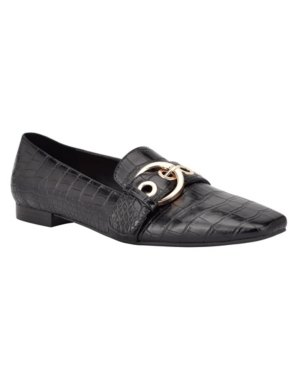 image of Nine West Women-s Alaya Belted Square Toe Loafers Women-s Shoes
