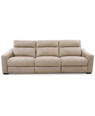 Gabrine 3-Pc. Leather Sofa with 3 Power Recliners, Created for Macy's