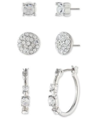 Givenchy - Crystal 3-Pc. Set Stud & Hoop Earrings