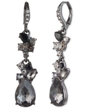 image of Givenchy Crystal Stone Double Drop Earrings