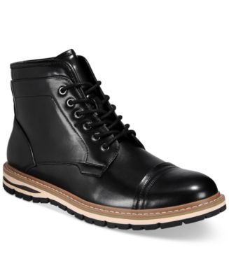 Alfani Men's Travis Cap-Toe Lace-Up Boots, Created for Macy's - Macy's