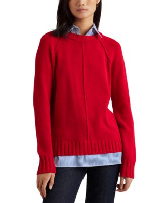 ralph lauren layered cotton sweater