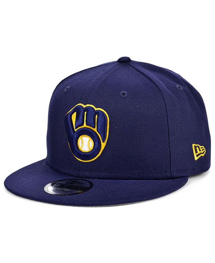 New Era Men's White/Gold Milwaukee Brewers Team Foam Front A-Frame