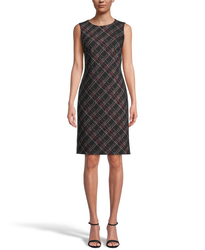 Kasper Plaid Jacquard Knit Dress - Macy's